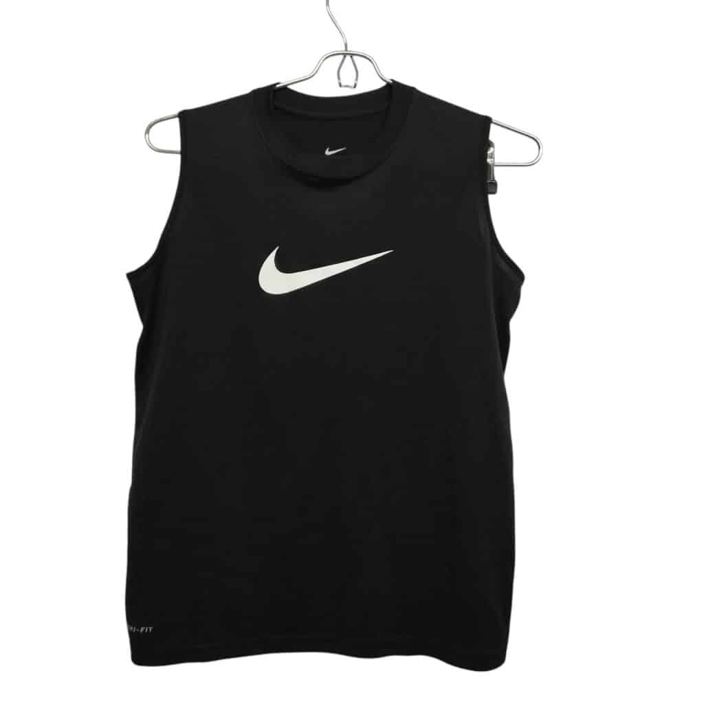 MUSCULOSA DEPORTIVA NEGRA BCO NIKE T M- NIÑO T 10