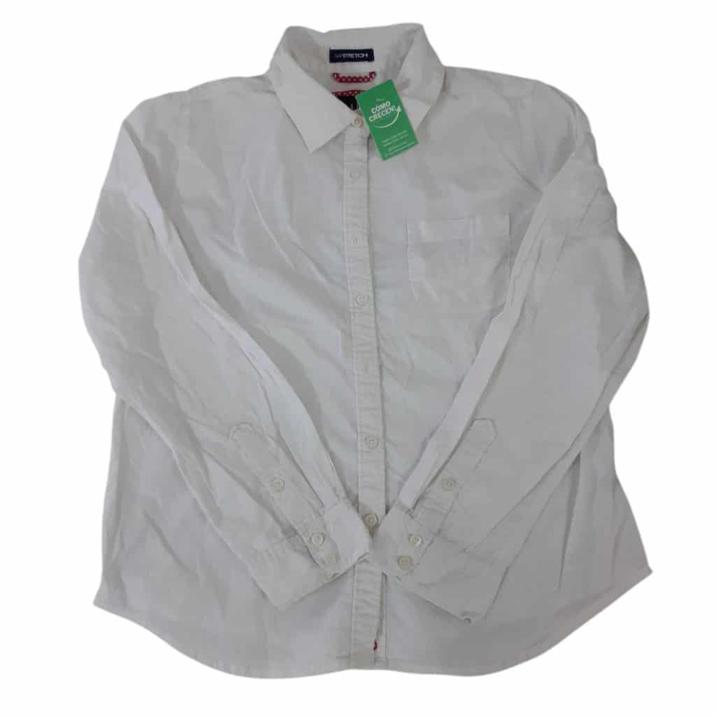 CAMISA BLANCA LISA BOLSILLO GAP KIDS T8
