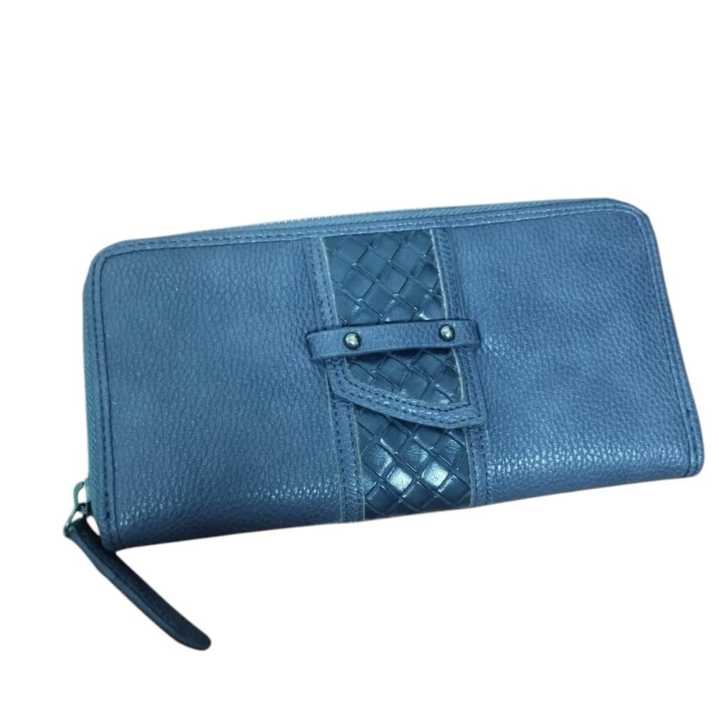 BILLETERA MONEDERO CUERINA AZUL     DANIEL CASSIN