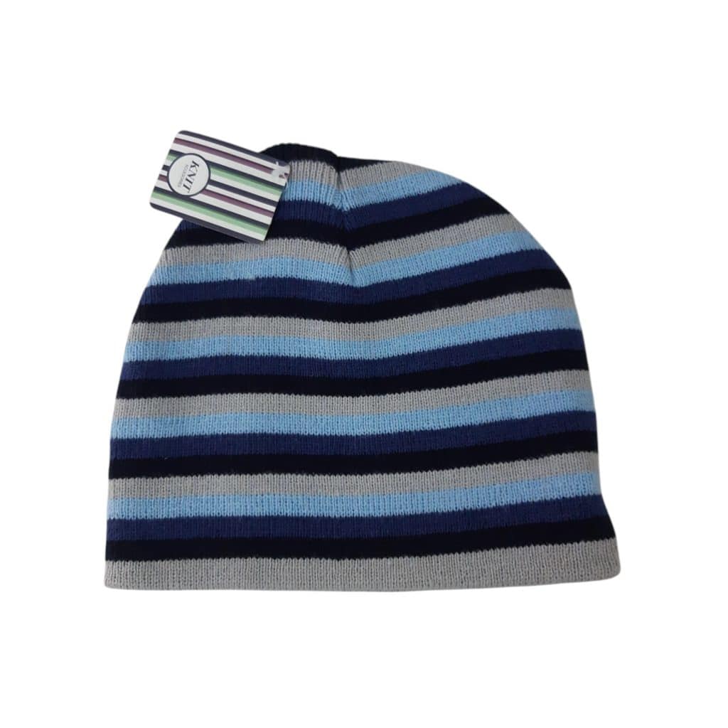 GORRO HILO AZUL NEGRO GRIS CELESTE KNIT ACCESORIES NUEVO