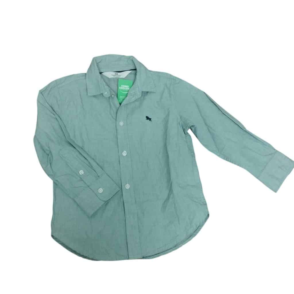 CAMISA VERDE AGUA H&M T3/4