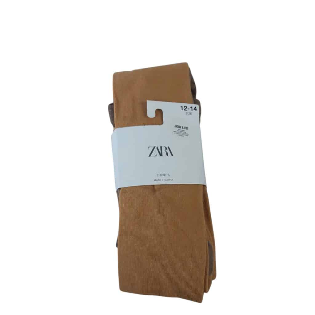 MEDIAS CAN CAN X2 MOSTAZA Y MARRON ZARA T12/14 NUEVAS