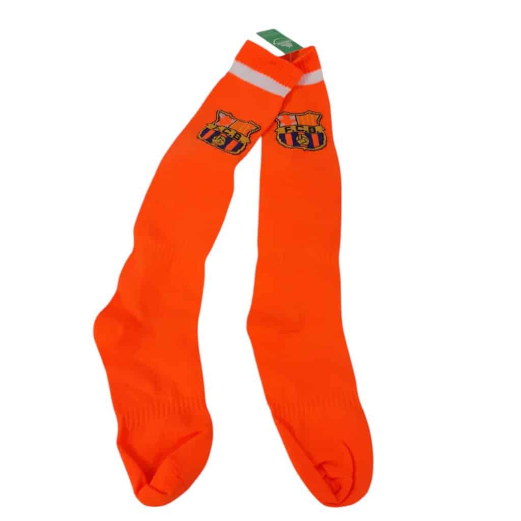 MEDIAS DE FUTBOL NARANJA FLUOR FC BARCELONA