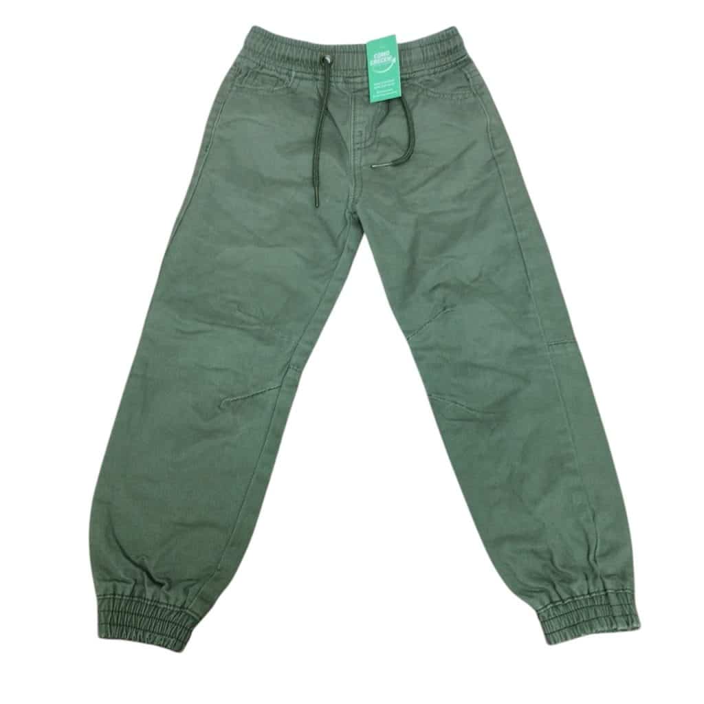PANTALON VERDE GABARDINA PUÑOS BAS T4 MCH
