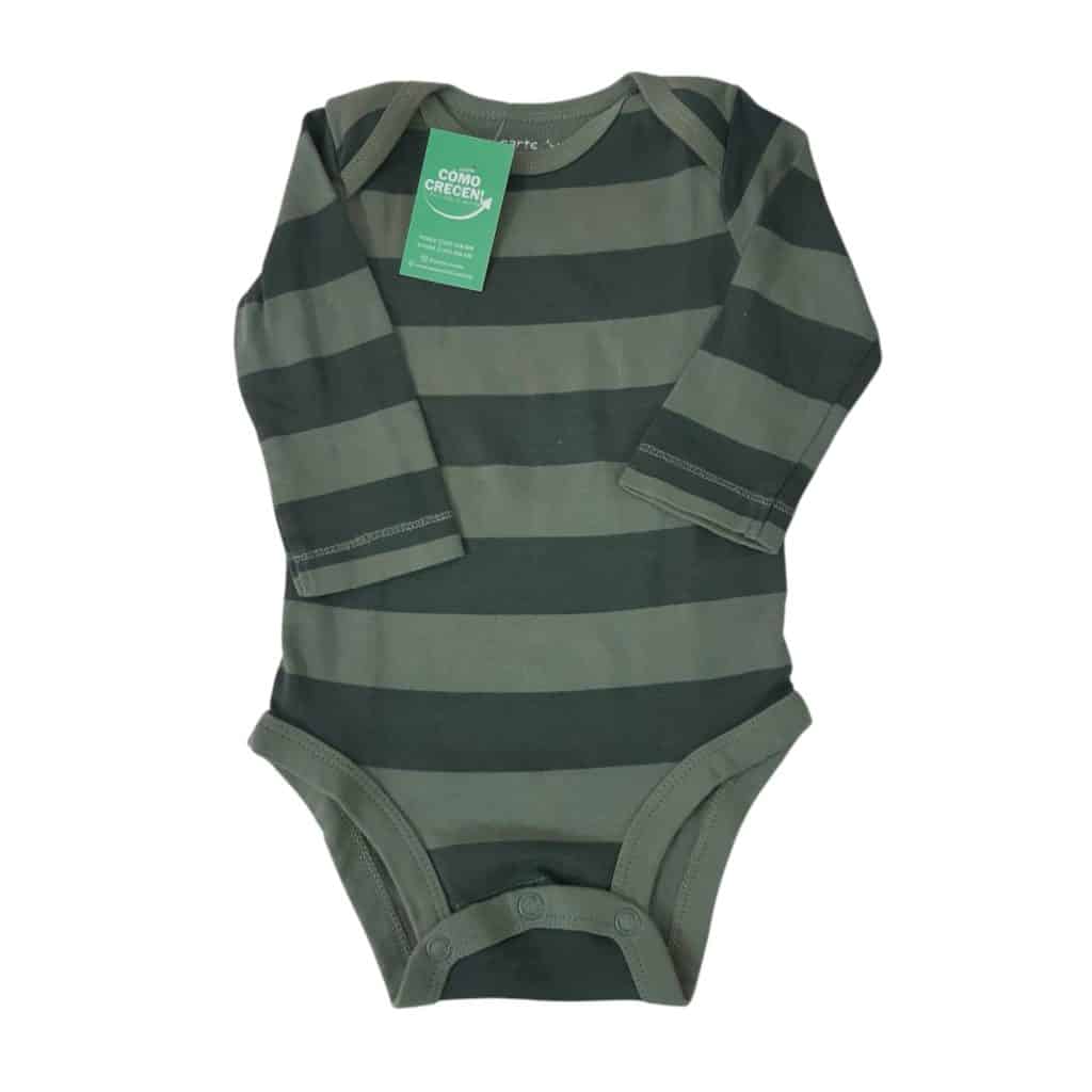 BODY FRANJAS VERDE CLARO OSCURO CARTERS T3M