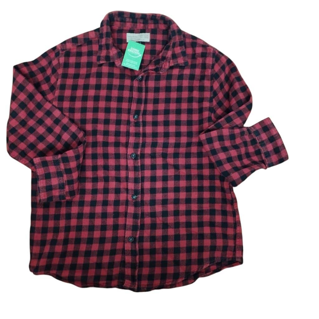 CAMISA VILLELA CUADRILLE ROJO NEGRO ZARA T9 GT