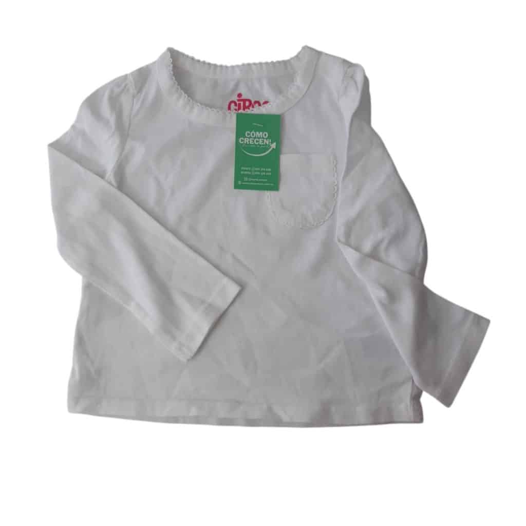 REMERA BLANCA BOLSILLO CIRCO T12M