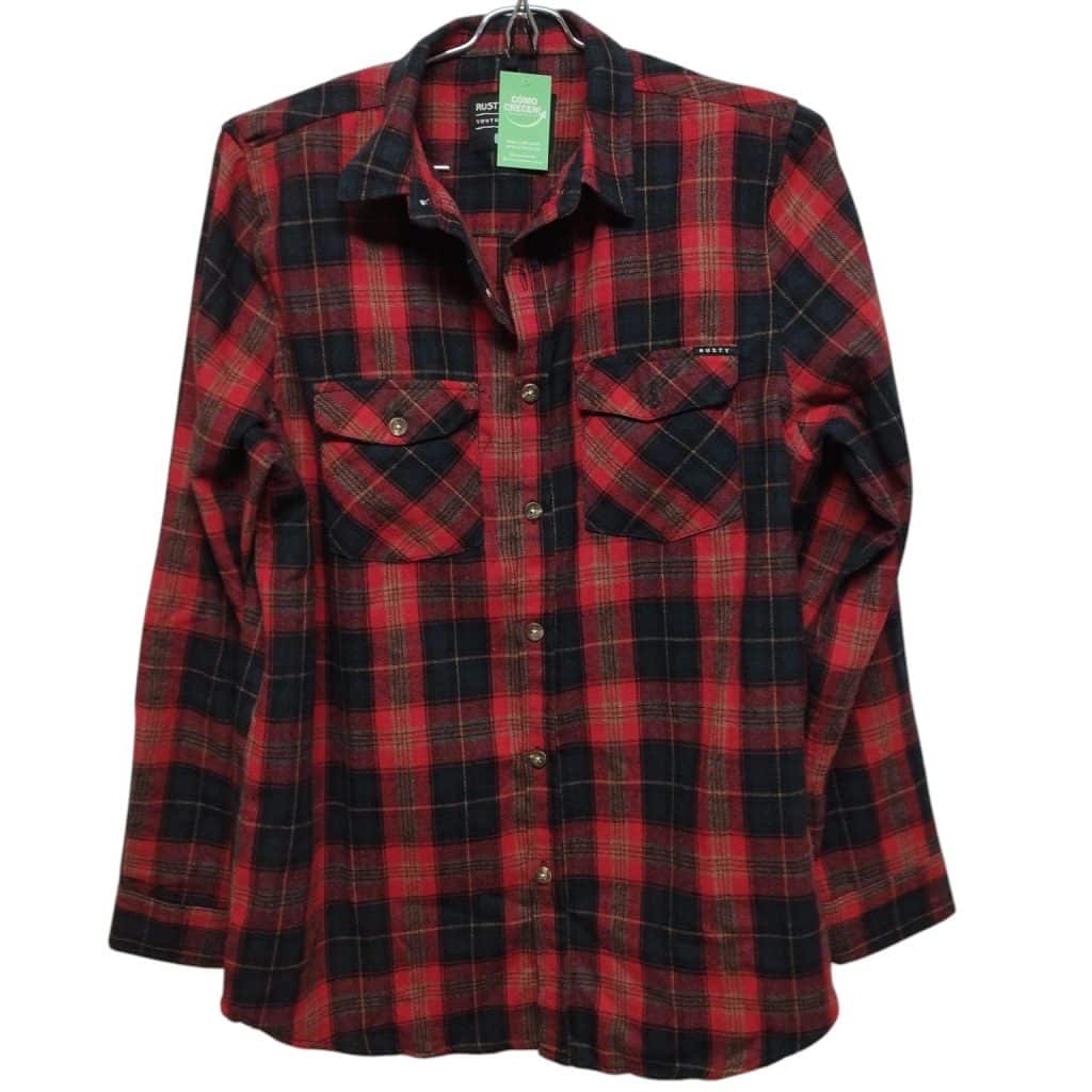 CAMISA VIYELA CUADROS ROJO AZUL BEIGE RUSTY T 18