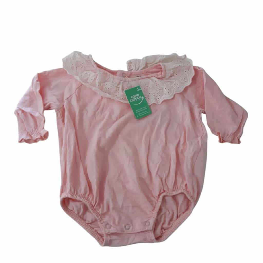 BODY ROSA CUELLO GRANDE BRODERY BAS T9/12M