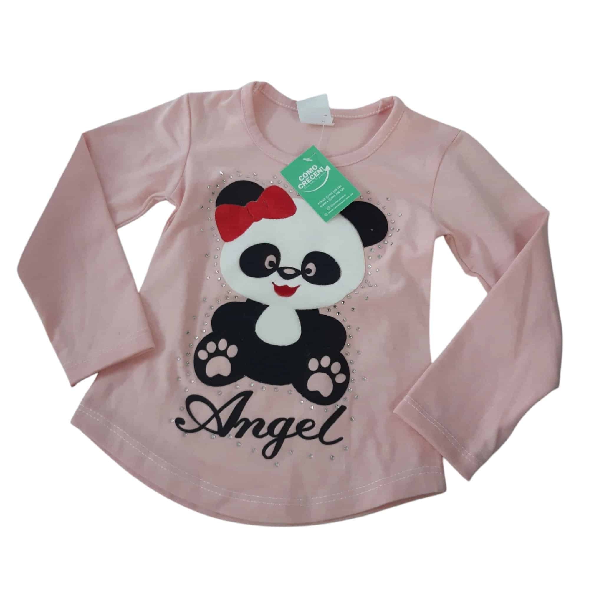 REMERA ROSA OSA BRILLOS SOLANGE T1