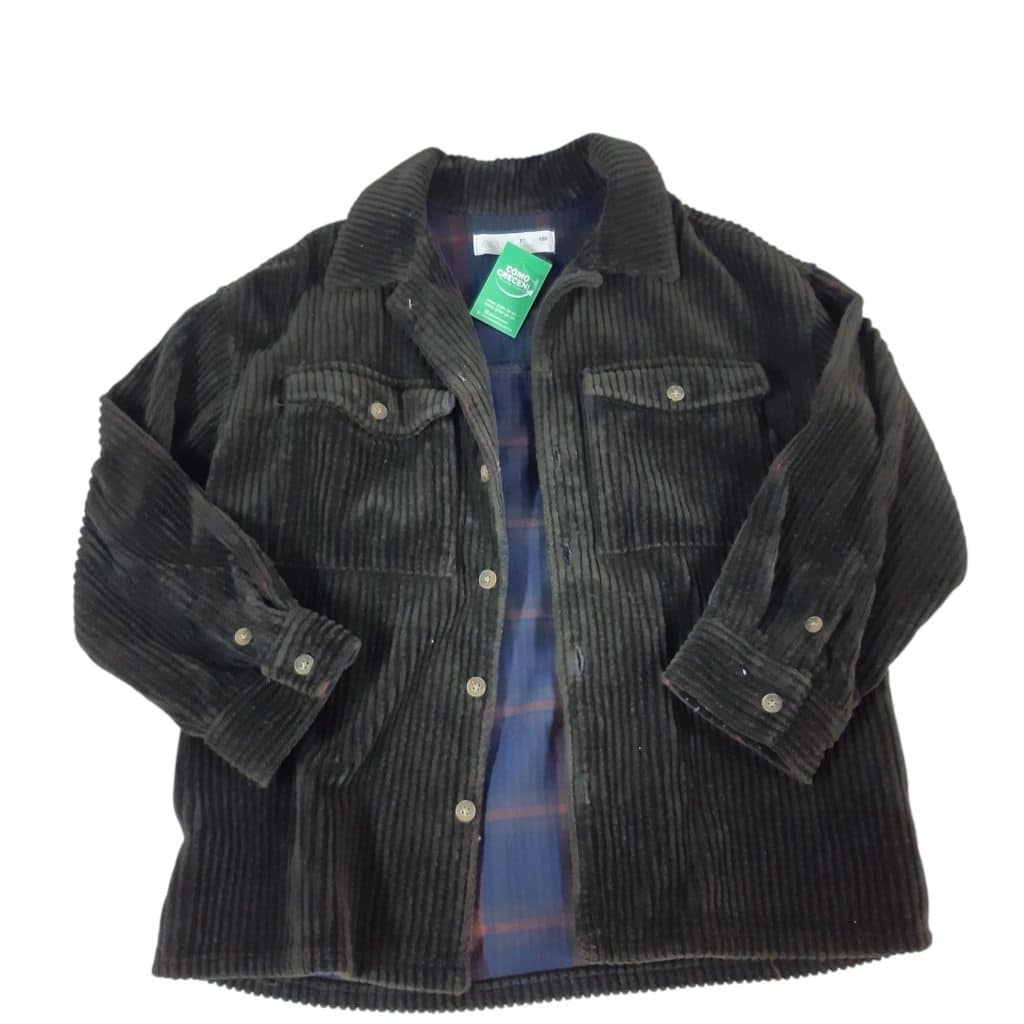 SOBRECAMISA PANA VERDE OSCURO ZARA T7