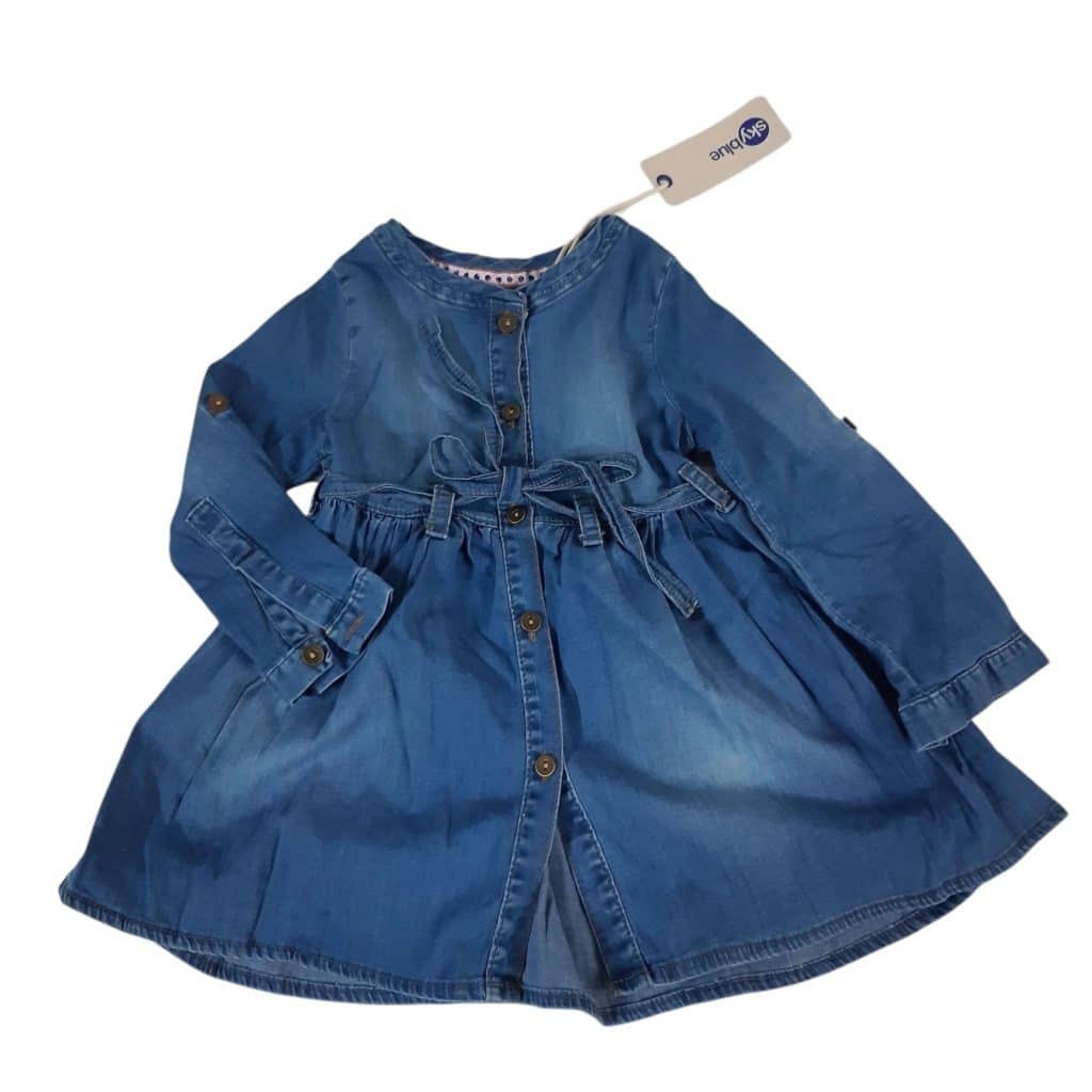 VESTIDO JEAN LAZO SKY BLUE T2 NUEVO