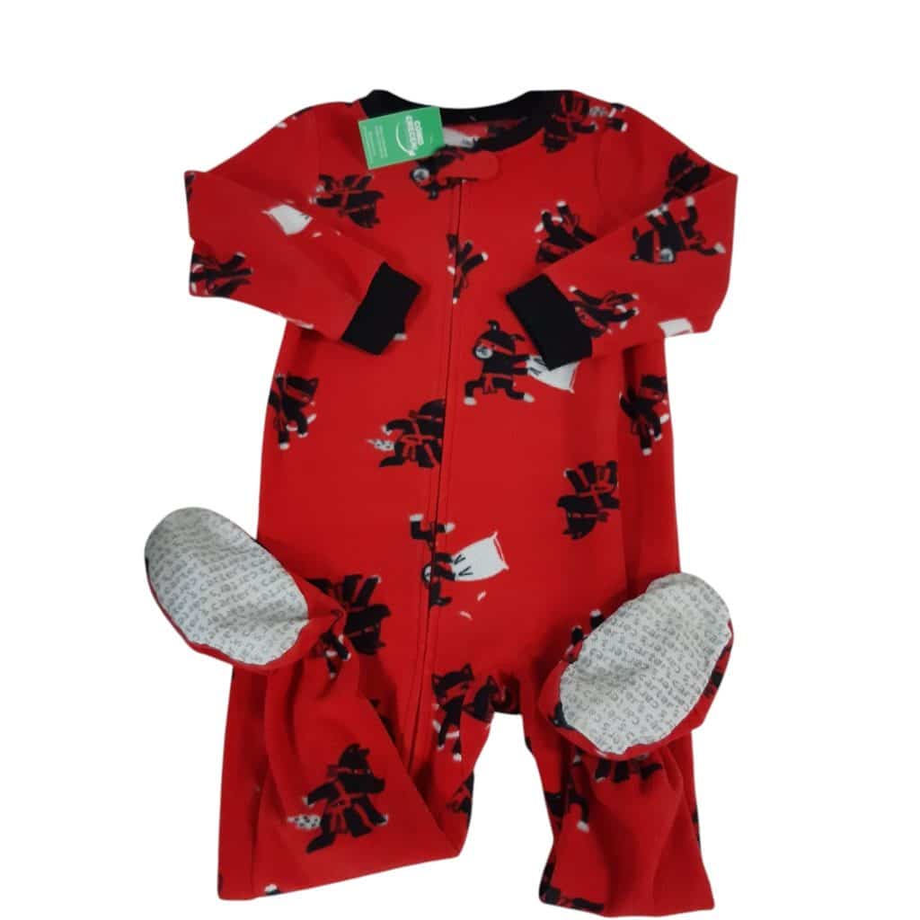 PIYAMA POLAR ROJO OSOS PERROS CARTERS T2 FRIZ MCH