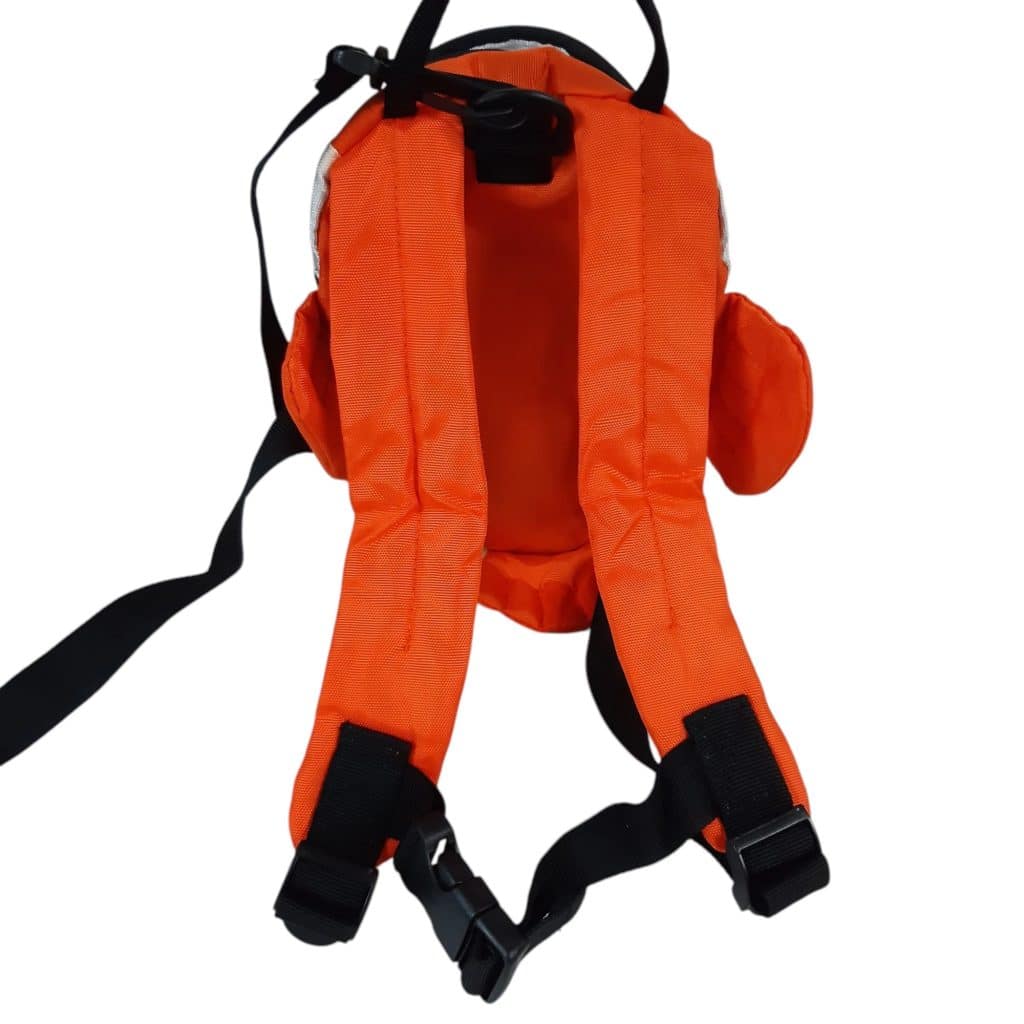 MOCHILA ARNES NARNAJA BLANCO CAPUCHA PEZ TIPO NEMO - Imagen 2