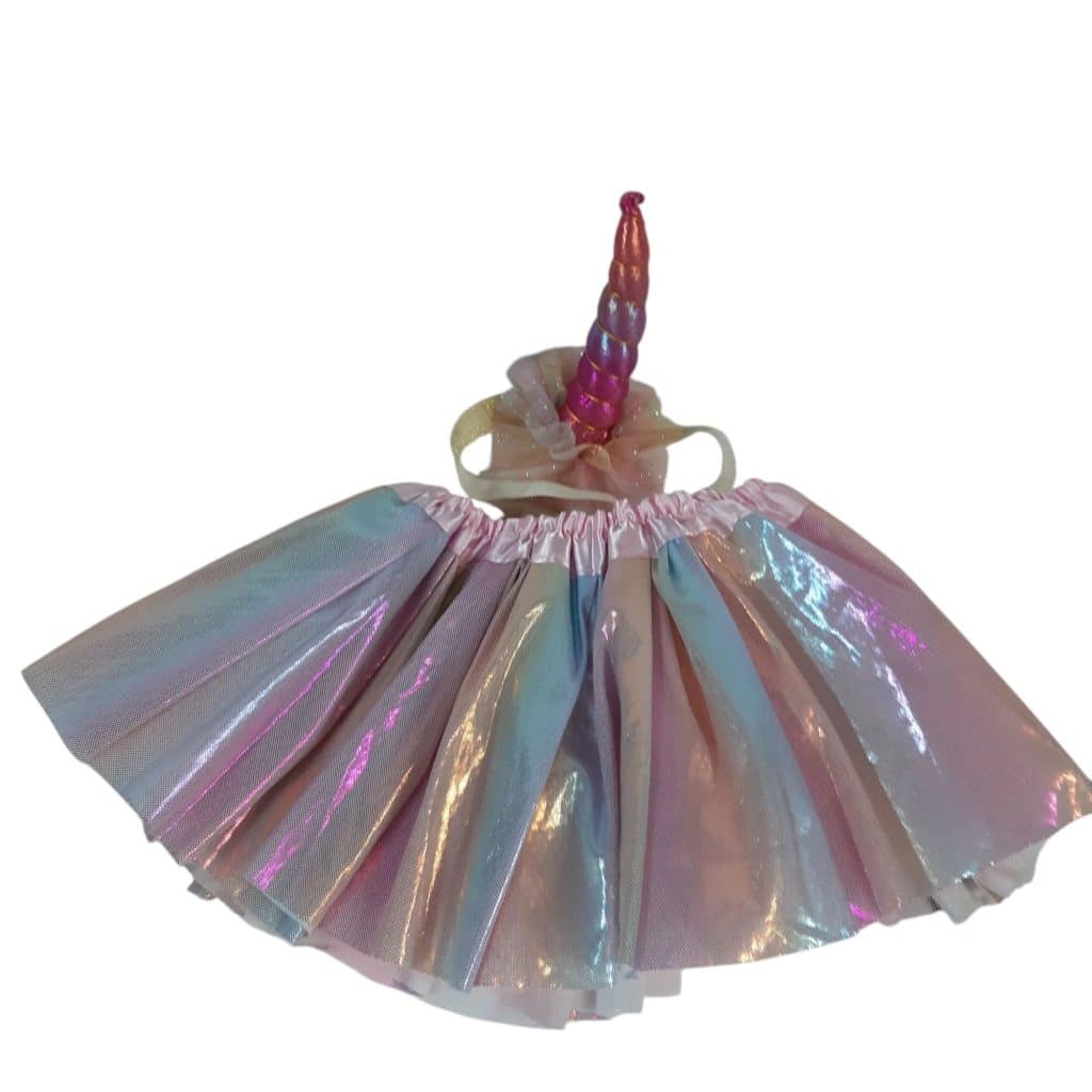 TUTU MULTICOLOR + VINCHA UNICORNIO 0/24M