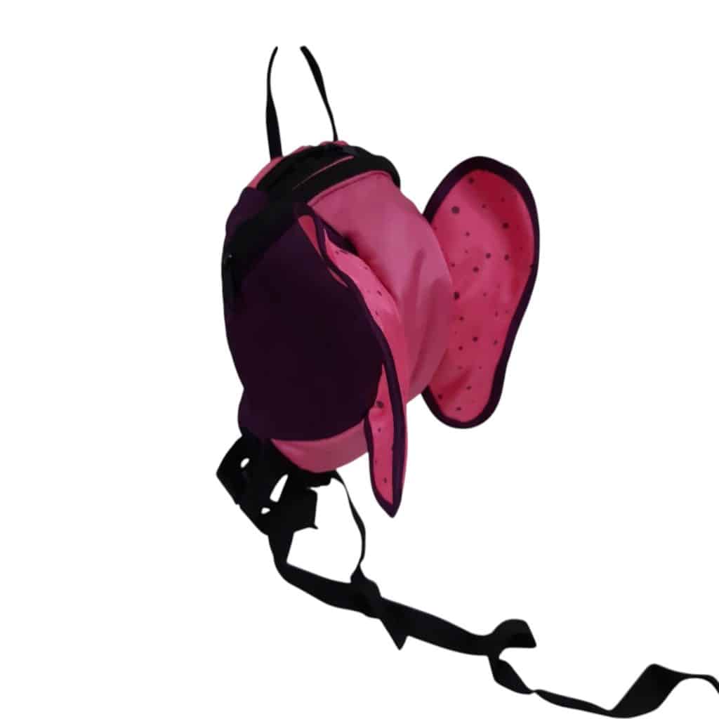 MOCHILA ARNES VIOLETA ALAS ROSADAS