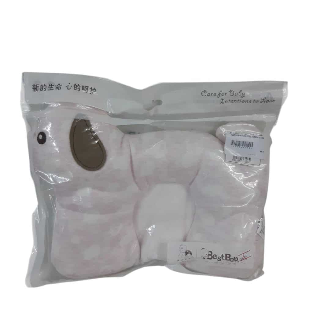 ALMOHADA PARA BEBE ROSADA BLANCA