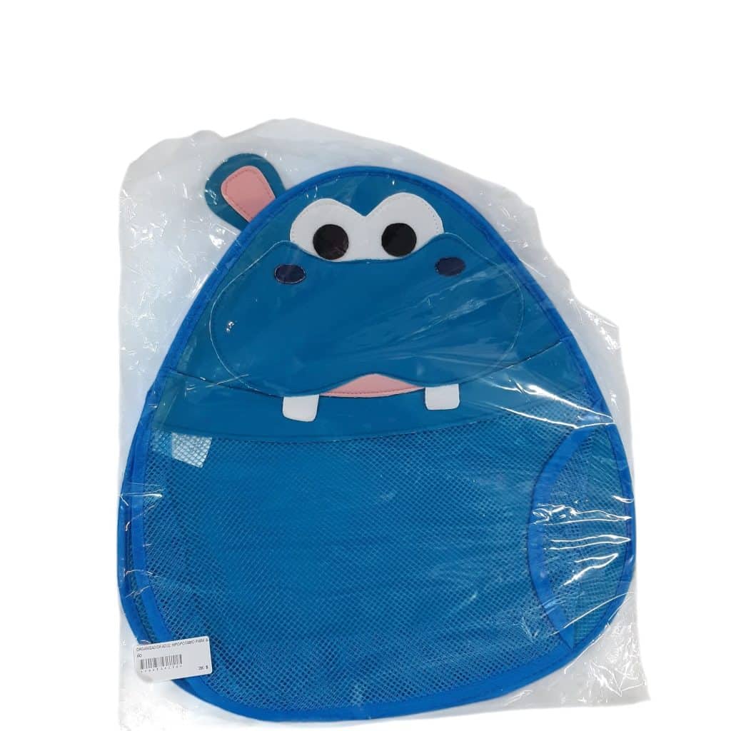 ORGANIZADOR AZUL HIPOPOTAMO PARA BAÑO