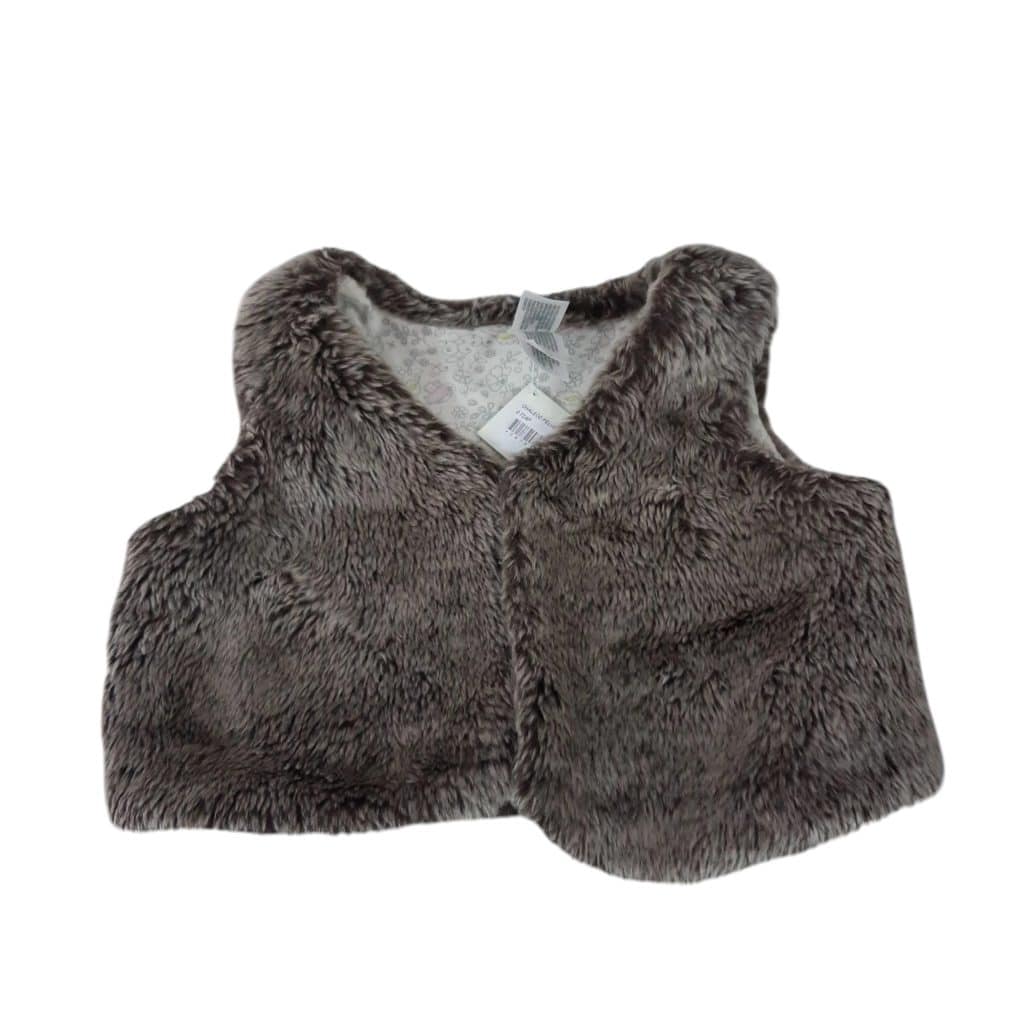CHALECO PELUDITO MARRON BABY CLUB 80 T2AP