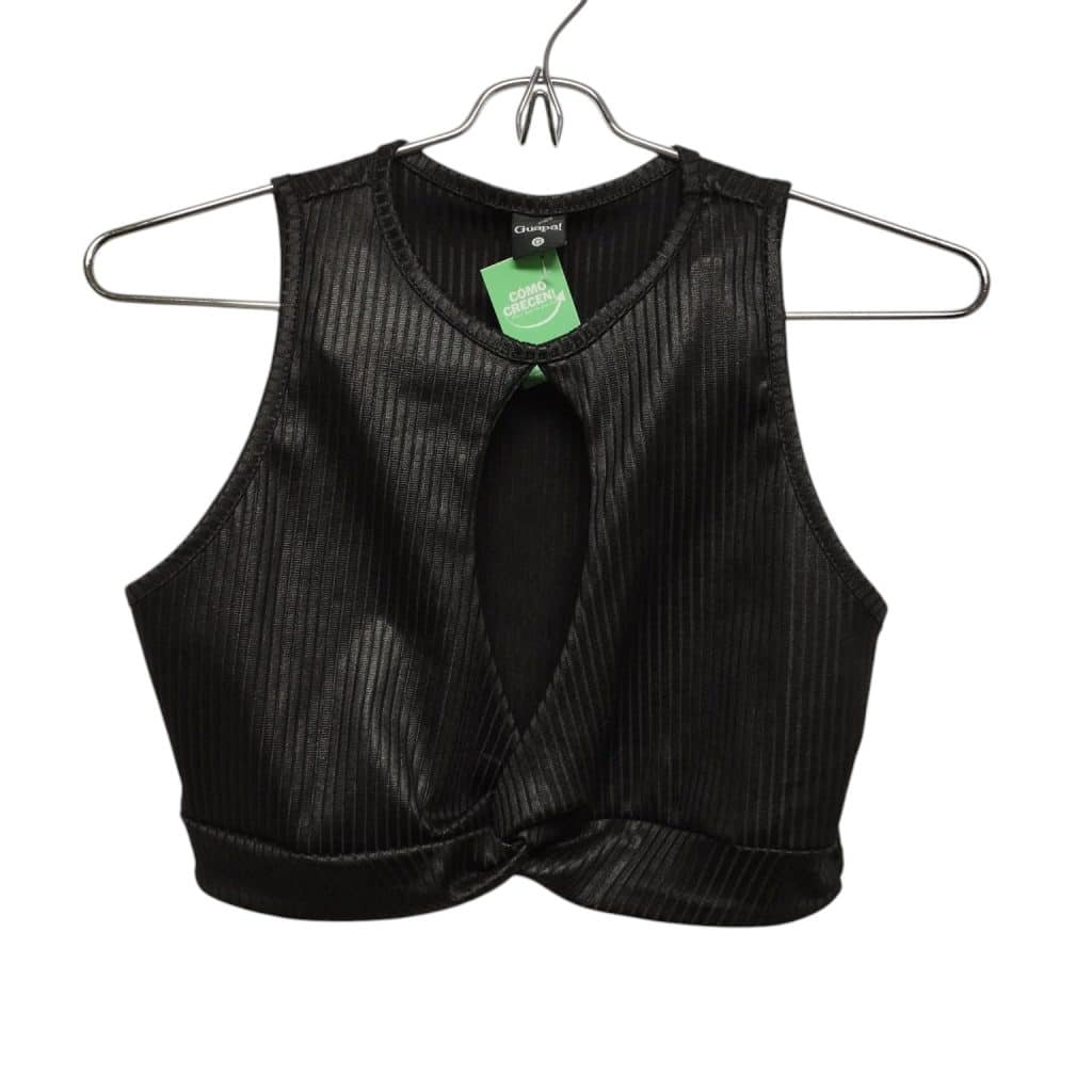 MUSCULOSA NEGRA ABIERTA EN PECHO GUAPA TG