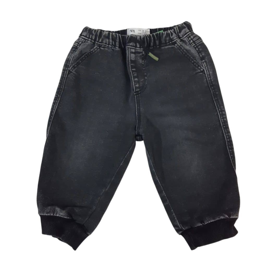 JEAN NEGRO BABUCHA PIOLAS ZARA T12/18M