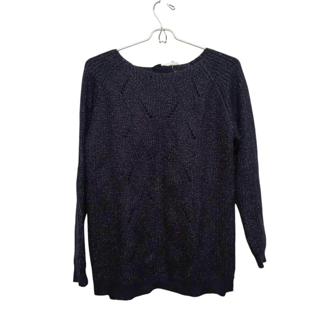 BUZO LANA AZUL HILOS PLATEADOS BOTONES ZARA T13/14 FR