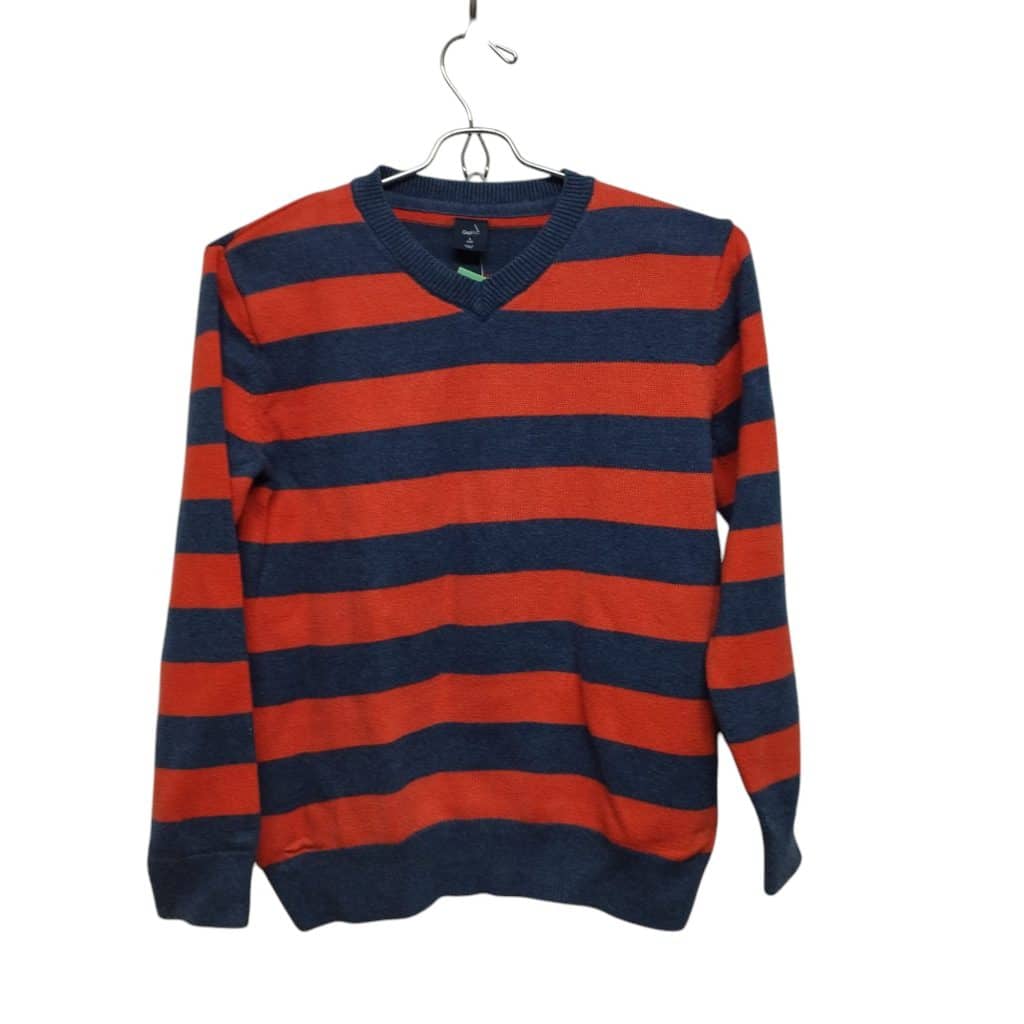 BUZO HILO FRANJAS AZUL NARANJA ESCOTE V GAP T10 FR