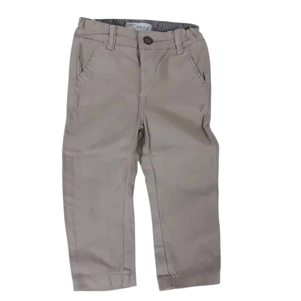 PANTALON BEIGE RENNER T12/18M GABARDINA