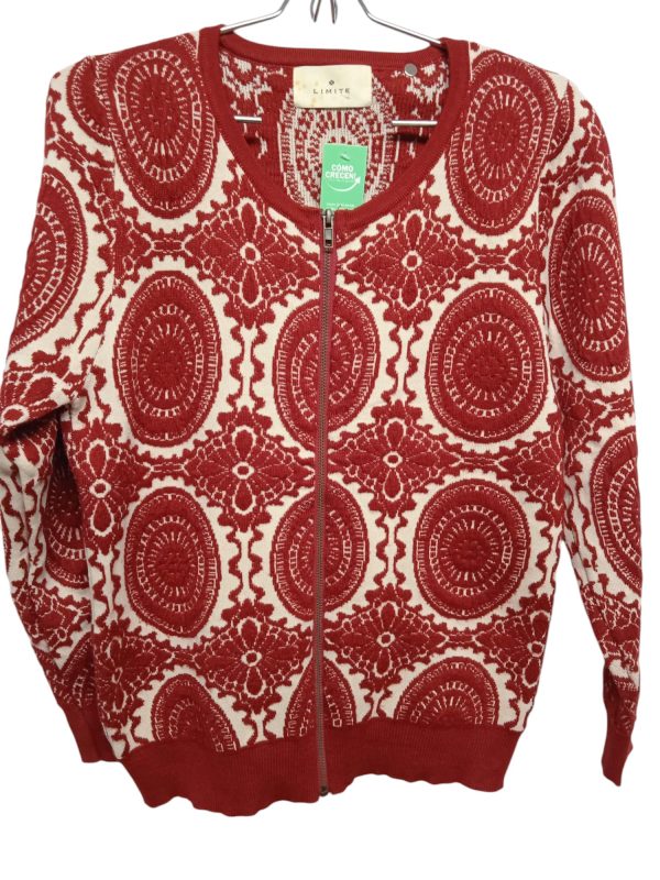 CAMPERA LANA CREMITA ROJO FLORES LIMITE TM AP