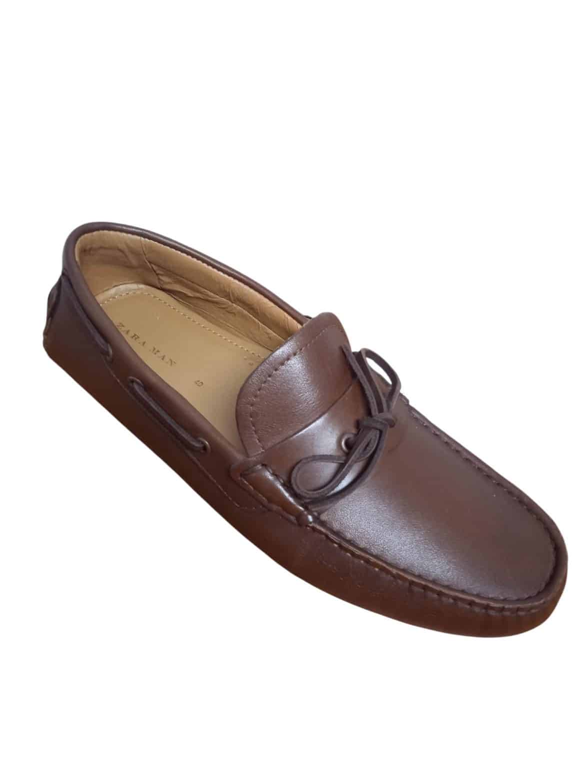 MOCASIN MARRON MOÑO ZARA MAN T40 NUEVOS