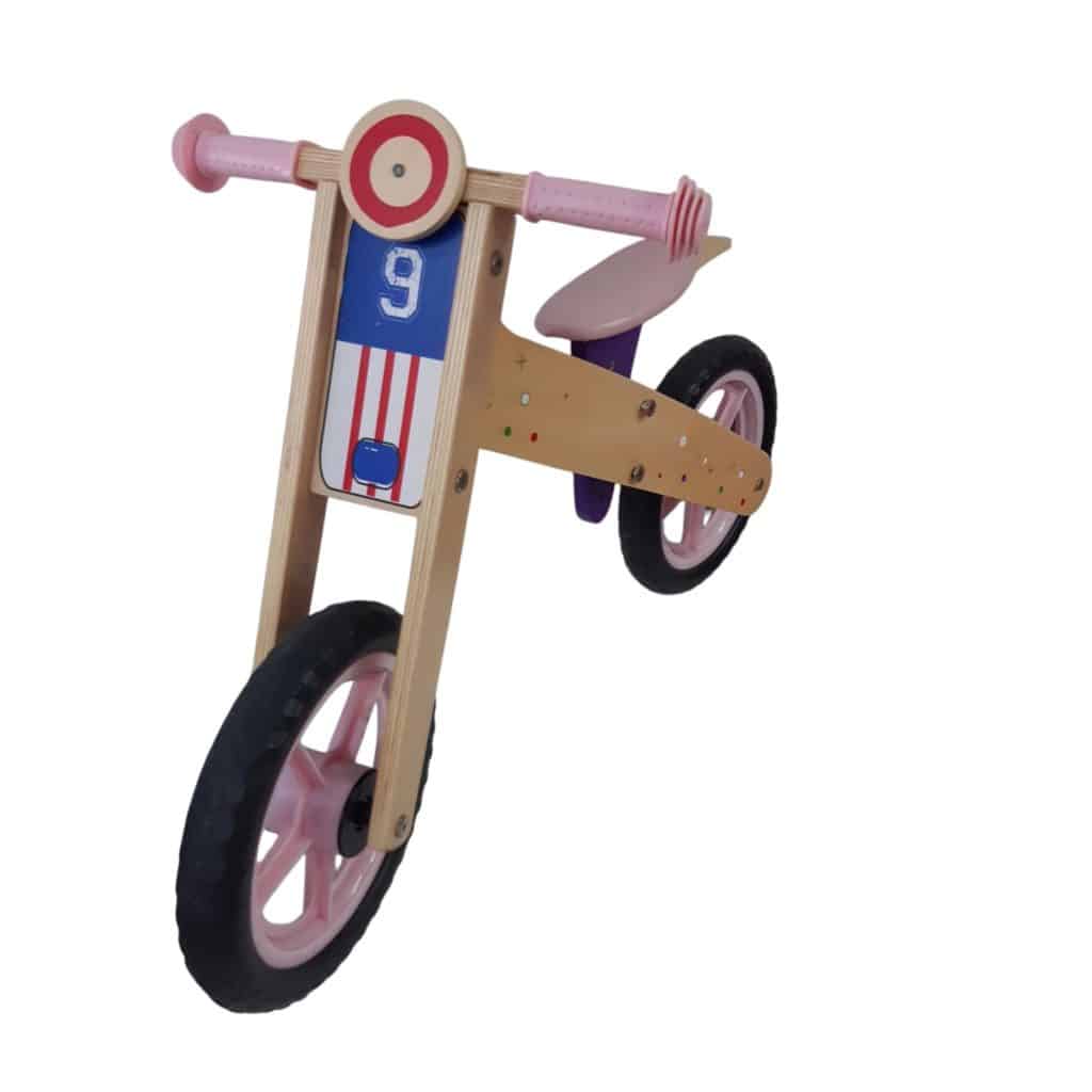 BICI ESTILO CHIVITA MADERA ROSADA NUMERO 9 MULTICOLOR DELANTE GT - Imagen 2