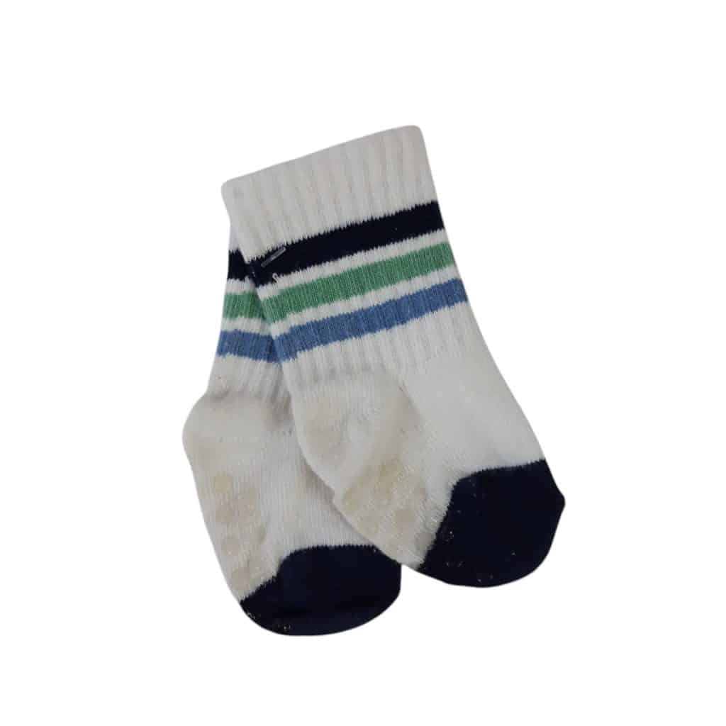 MEDIAS ANTIDESLIZANTE BCA RAYAS AZUL VERDE CELESTE BB