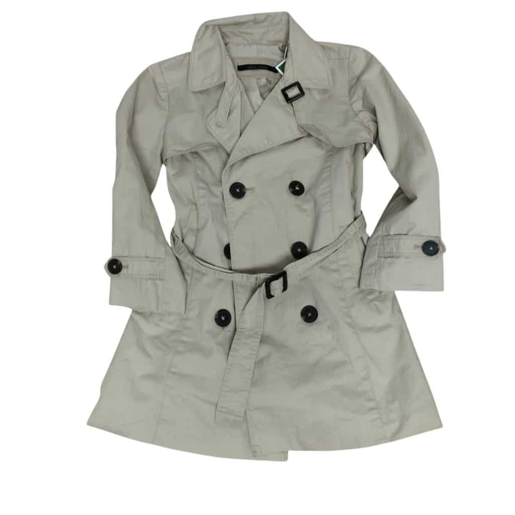 gabardina beige zara kids t 4-5 a con lazo