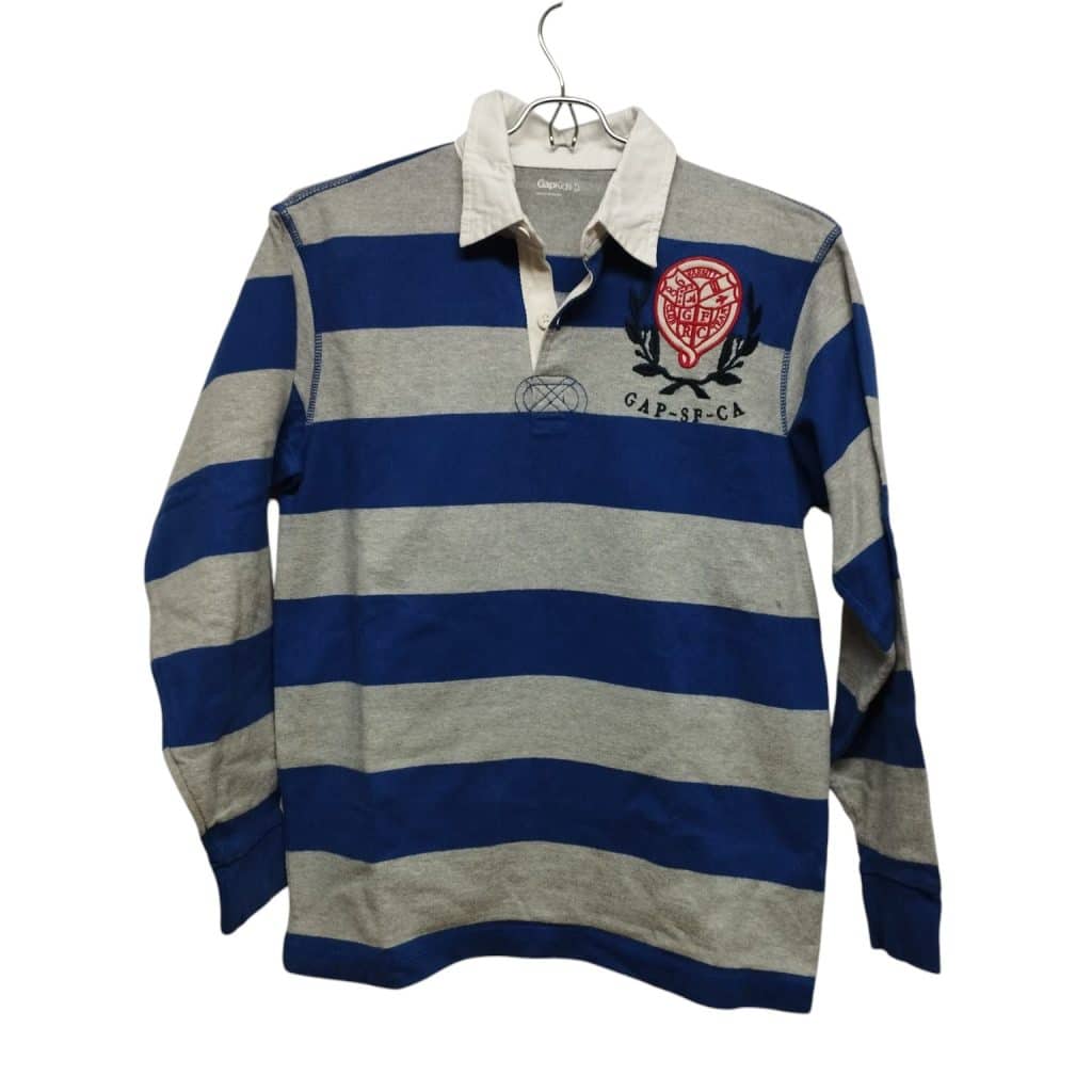REMERA RAYADA AZUL BCA CUELLO GAP T12 MCH
