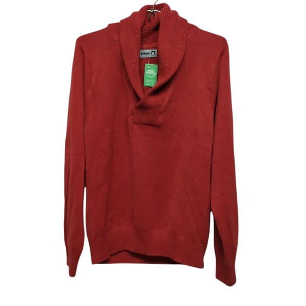 BUZO LANA ESC EN V NARANJA C CUELLO DARWIN T M/L