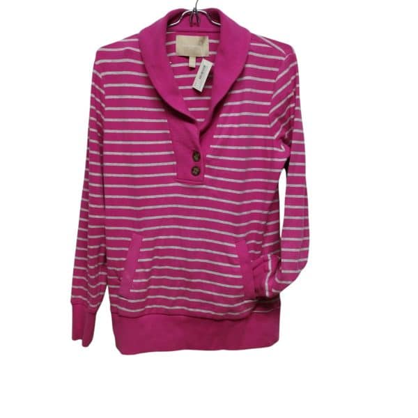 BUZO ALG C CUELLO FUCSIA GRIS RAYAS BANANA REPUBLIC T M GAST