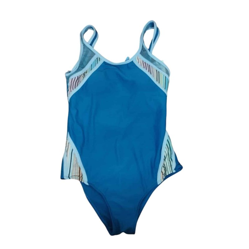 MALLA NATACION AZUL CELESTE FRANJAS COLORES JUST T L