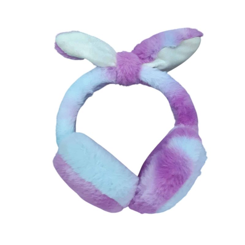 VINCHA CUBRE OREJAS PELUDITO ROSA LILA VIOLETA MOÑA