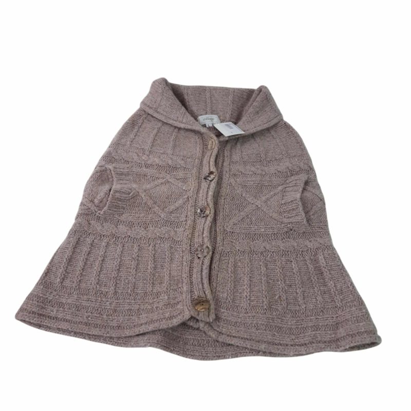 CAPA PONCHO LANA MARRON COLLAGE TL T4/6AP