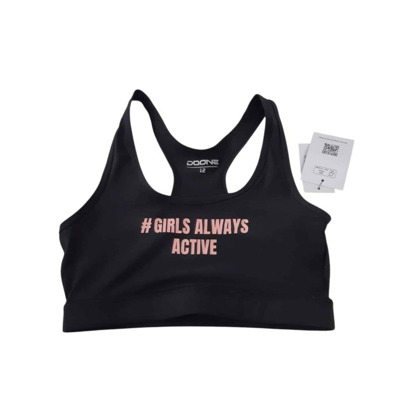 TOP DEPORTIVO NEGRO GIRLS ALWAYS ACTIVE DOONE T12 NUEVO