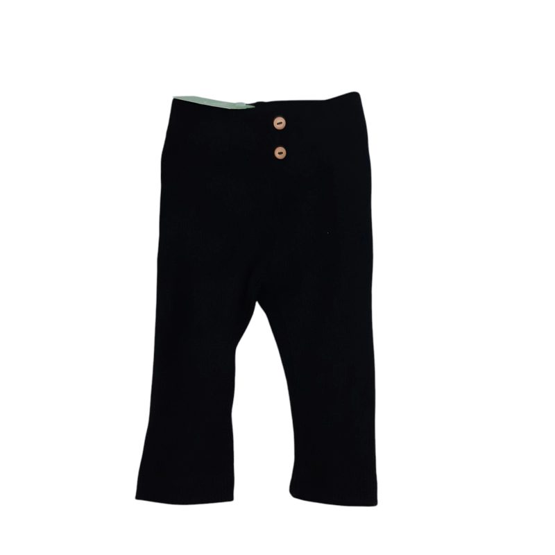 PANTALON NEGRO DOS BOTONES KIABI T3M ESTILO CALZA