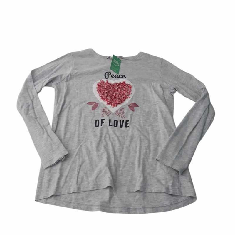 REMERA GRIS CORAZON RELIEVE PEACE OTHERSIDE T10 GT