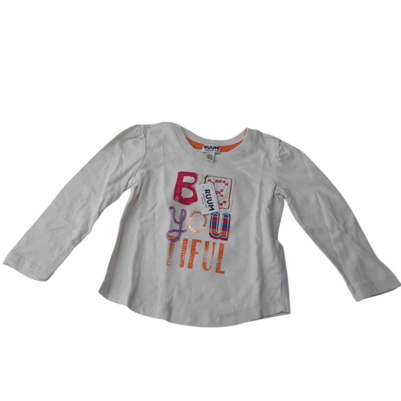 REMERA BEIGE BE YOU TIFUL RUUM T12M NUEVO