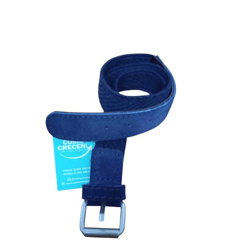 CINTO ELASTICO PUNTAS GAMUZA AZUL