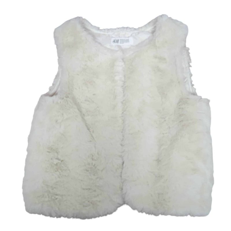 CHALECO PELUDITO CREMITA H&M T 8-10