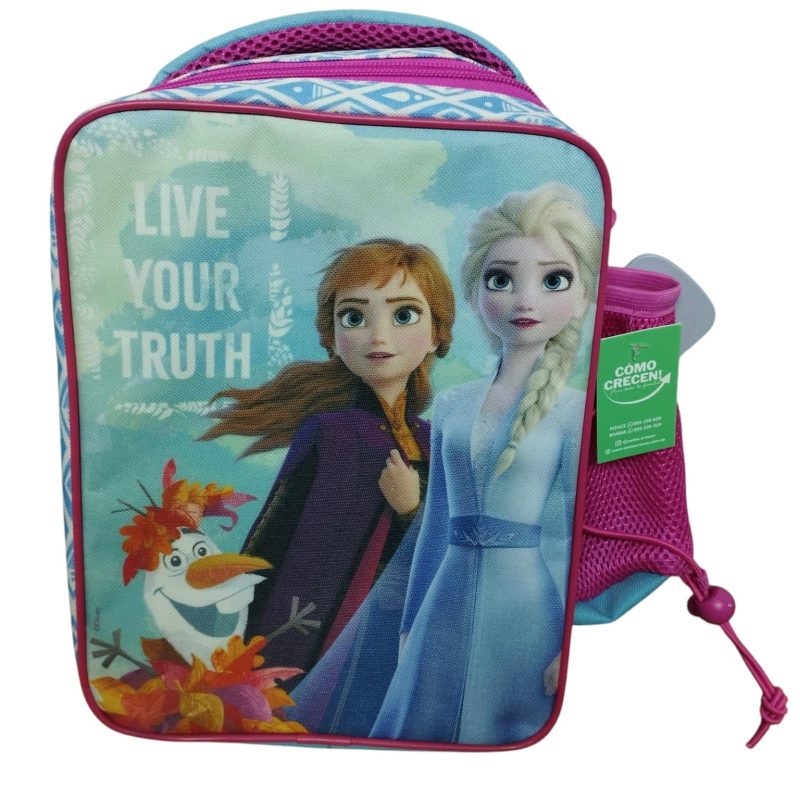 LUNCHERA CELESTE FUCSIA FROZEN MCHS