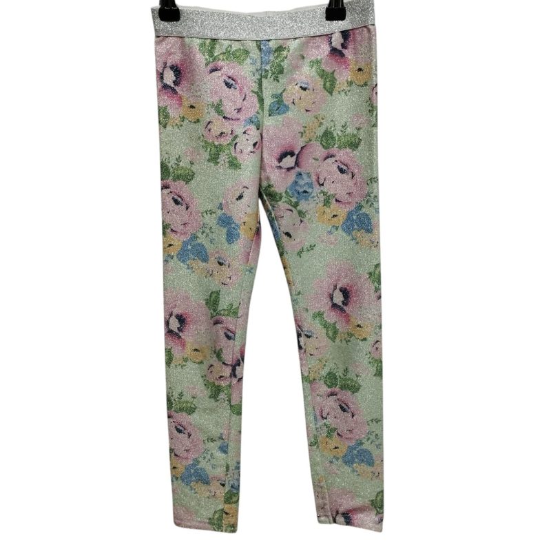 CALZA VERDE FLORES BRILLOS H&M T 6-7