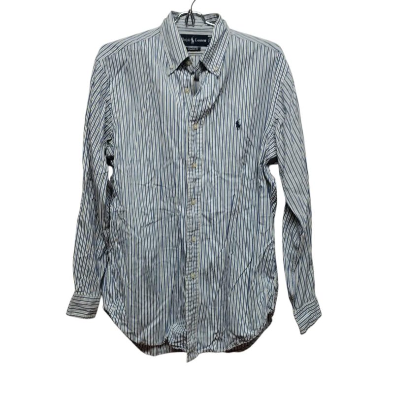 CAMISA A RAYAS BCO CELESTE NEGRO RALPH LAUREN T 32-33