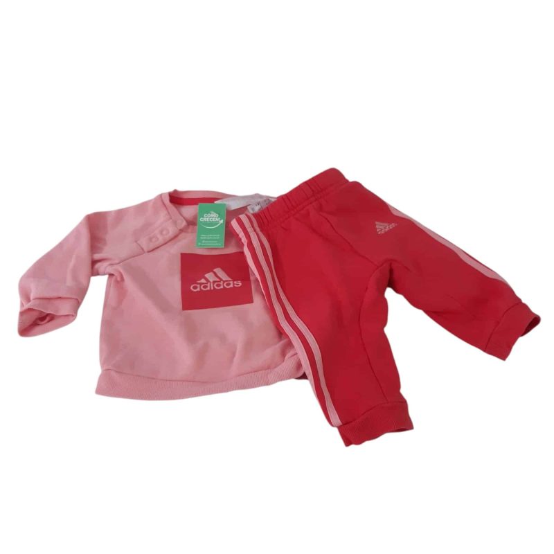 CONJ BUZO Y JOGG ROSA FUCSIA ADIDAS T3/6M
