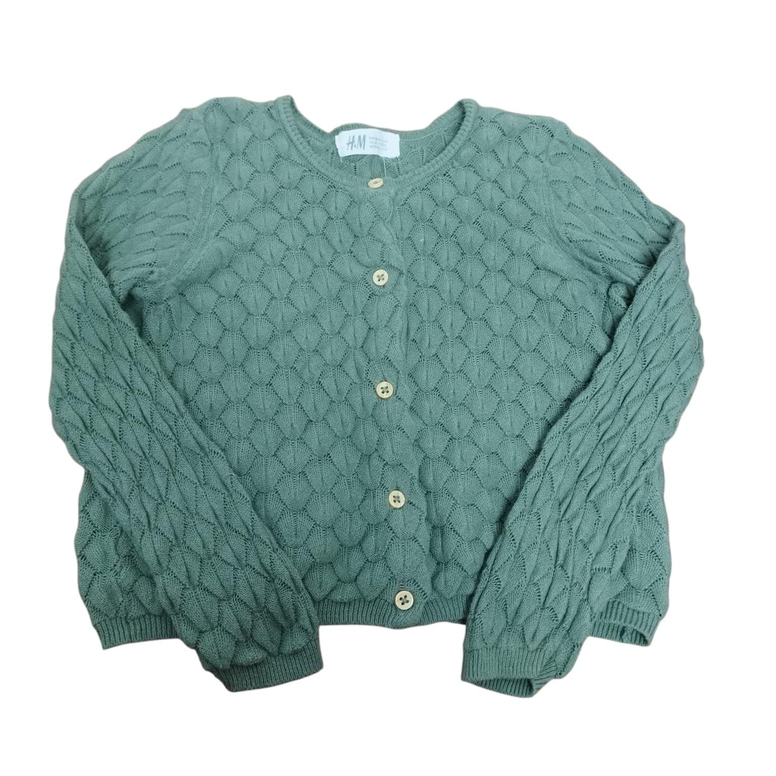 SACO HILO VERDE CON RELIEVE H&M T 2-4